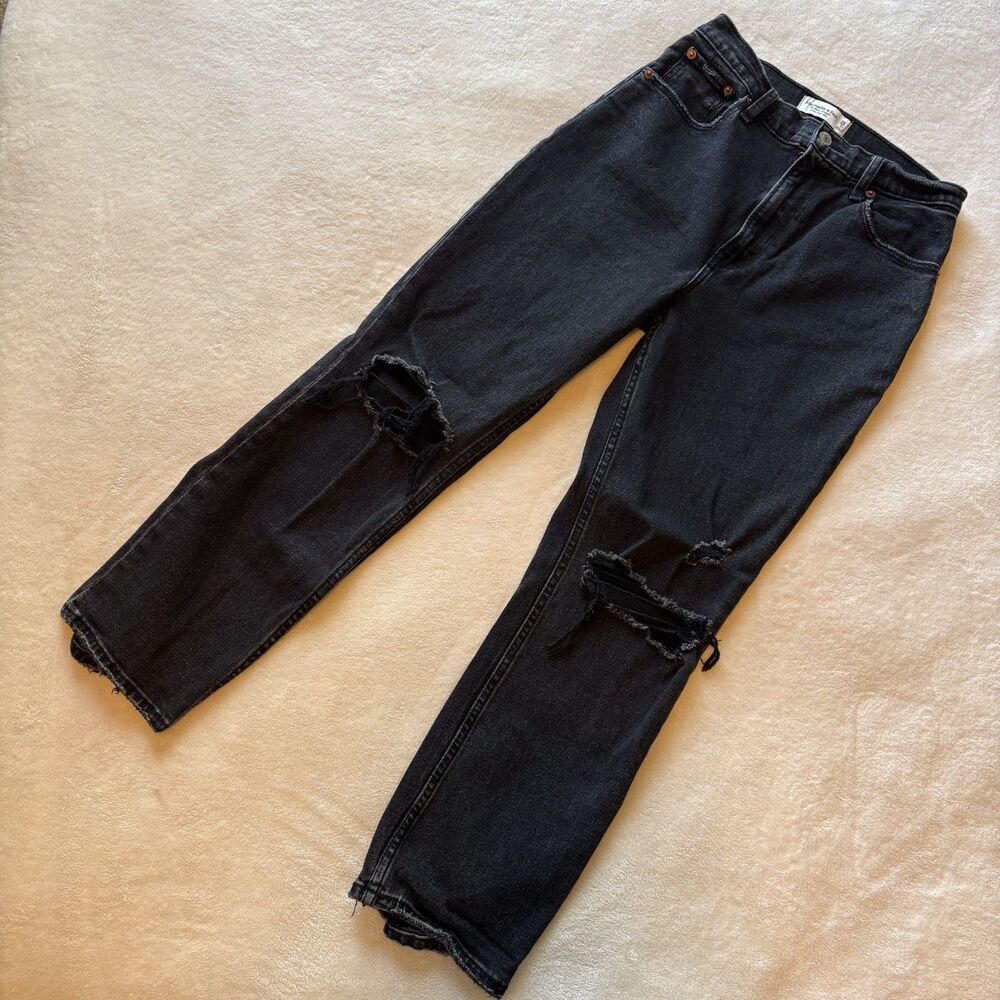 Abercrombie & Fitch Distressed Black Jeans